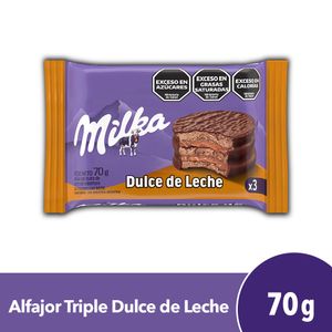 Alfajor Triple Milka Dulce De Leche 70g