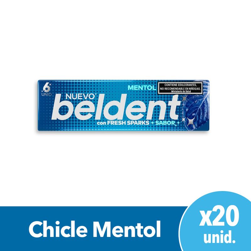 Chicles-Beldent-Mentol-20g