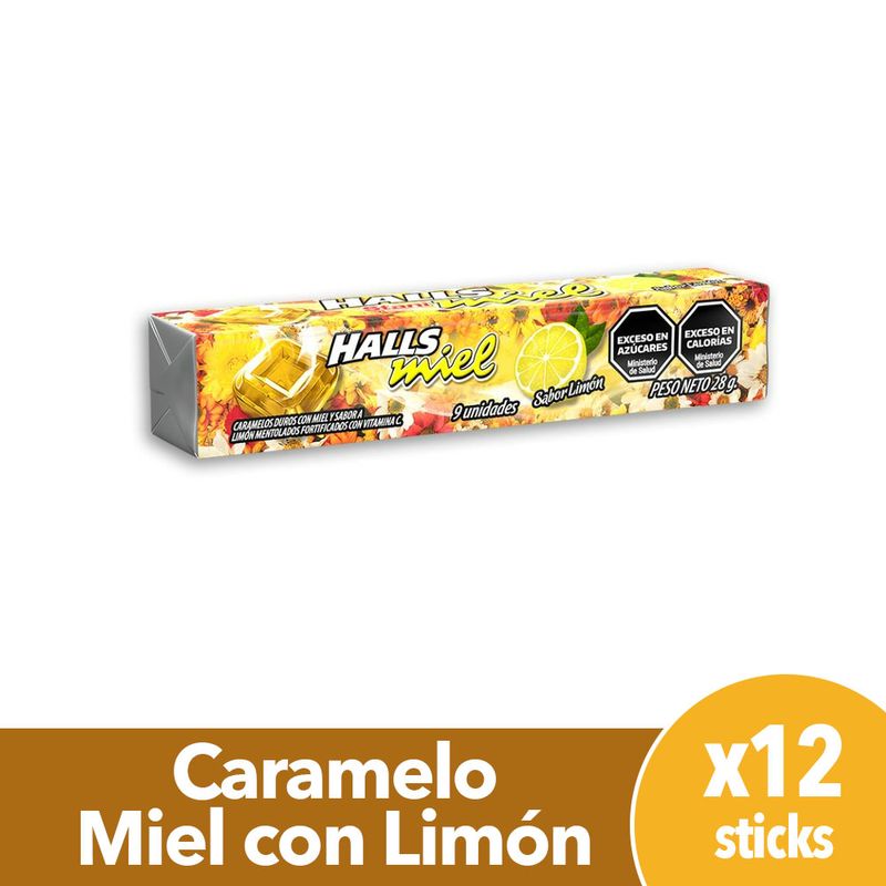 Caramelos Halls Stani Miel Sabor Limon X 12 U