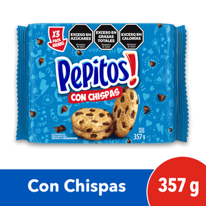 Galletitas Pepitos con chips de chocolate 357g